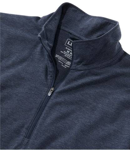 L.L.Bean Men's Everyday SunSmart® Tee, Long-Sleeve Quarter-Zip Carbon Navy
