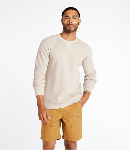 L.L.Bean Men's Signature Waffle Crew Dark Russet