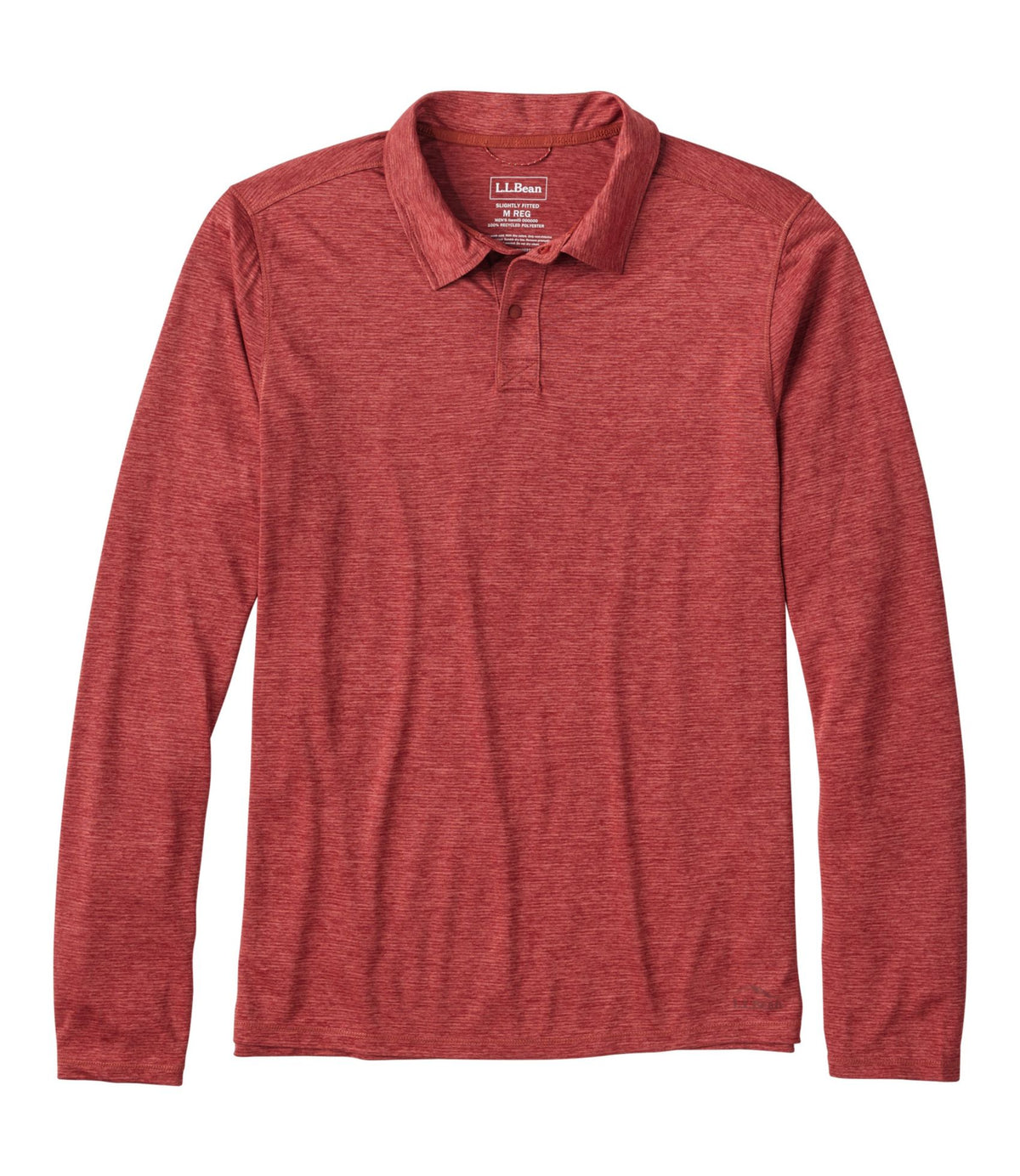 L.L.Bean Men's Ultralight Adventure Polo, Long-Sleeve Light Mahogany