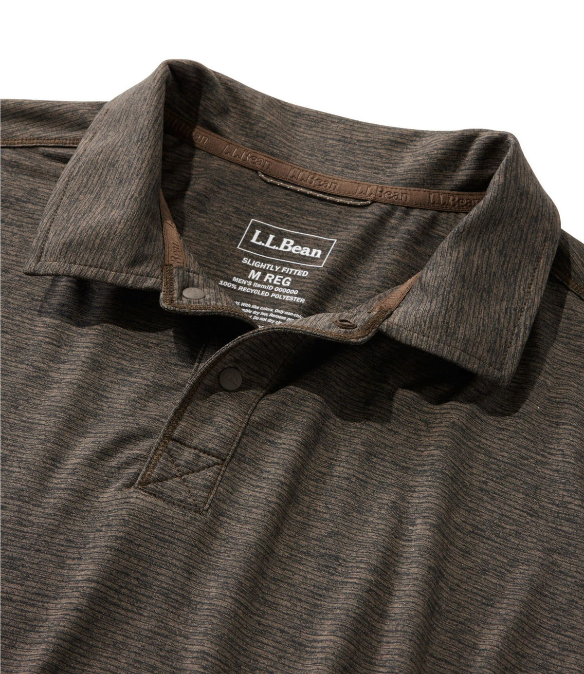 L.L.Bean Men's Ultralight Adventure Polo, Long-Sleeve Light Mahogany