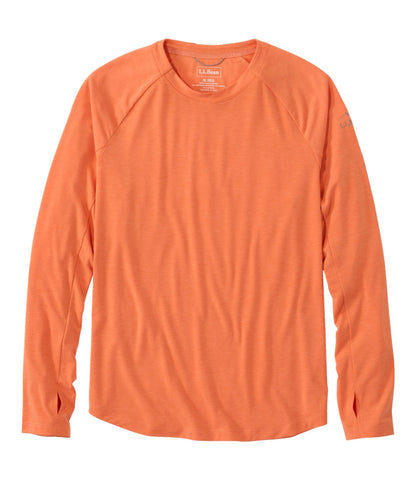 L.L.Bean Men's SunSmart Comfort Crew, Long Sleeve Faded Orange
