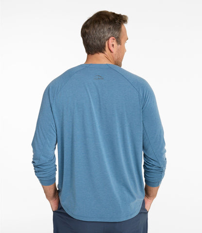 L.L.Bean Men's SunSmart Comfort Crew, Long Sleeve Faded Orange