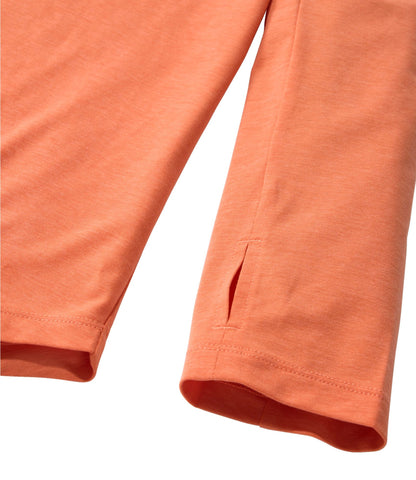 L.L.Bean Men's SunSmart Comfort Crew, Long Sleeve Faded Orange