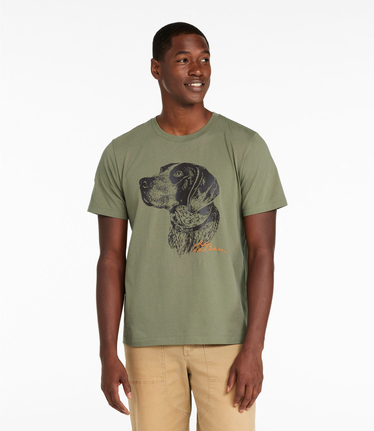 L.L.Bean Men's Signature Northwoods Short-Sleeve Tee, Graphic Black Slate