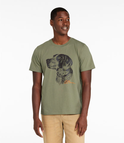 L.L.Bean Men's Signature Northwoods Short-Sleeve Tee, Graphic Black Slate