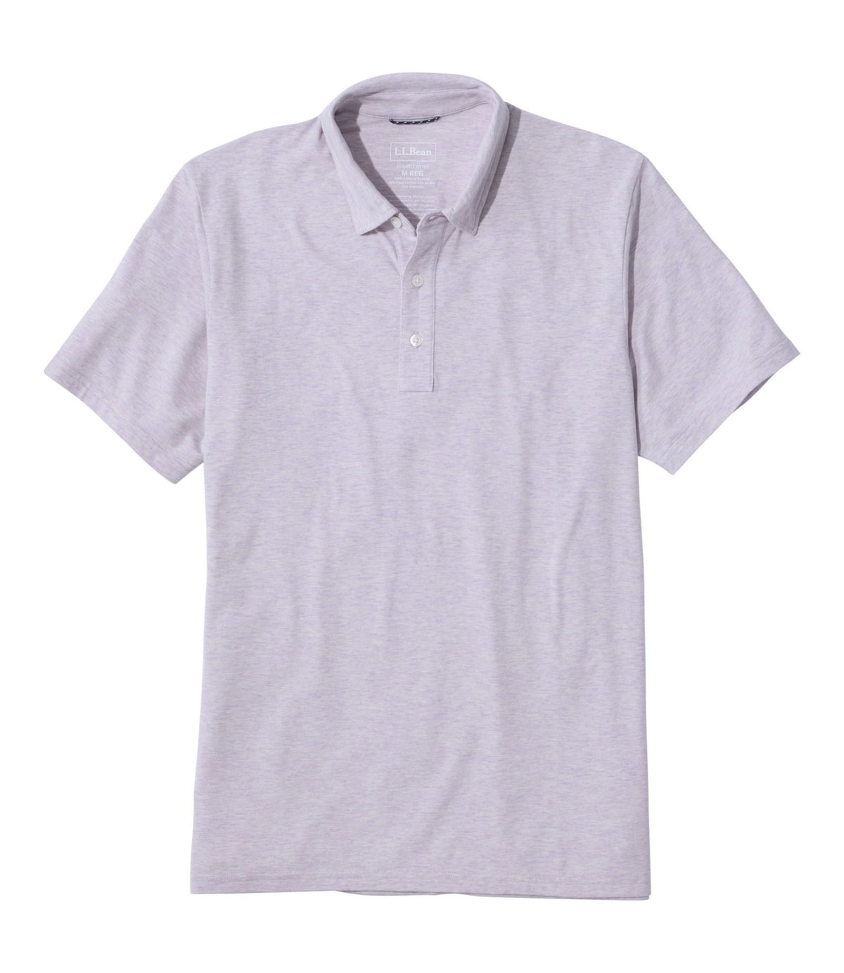 L.L.Bean Men's Comfort Stretch Performance® Pima Polo, Short-Sleeve Pale Lavender Heather