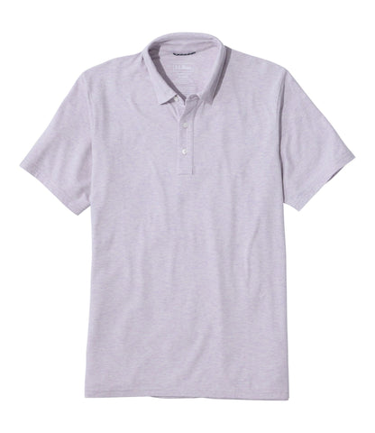 L.L.Bean Men's Comfort Stretch Performance® Pima Polo, Short-Sleeve Pale Lavender Heather