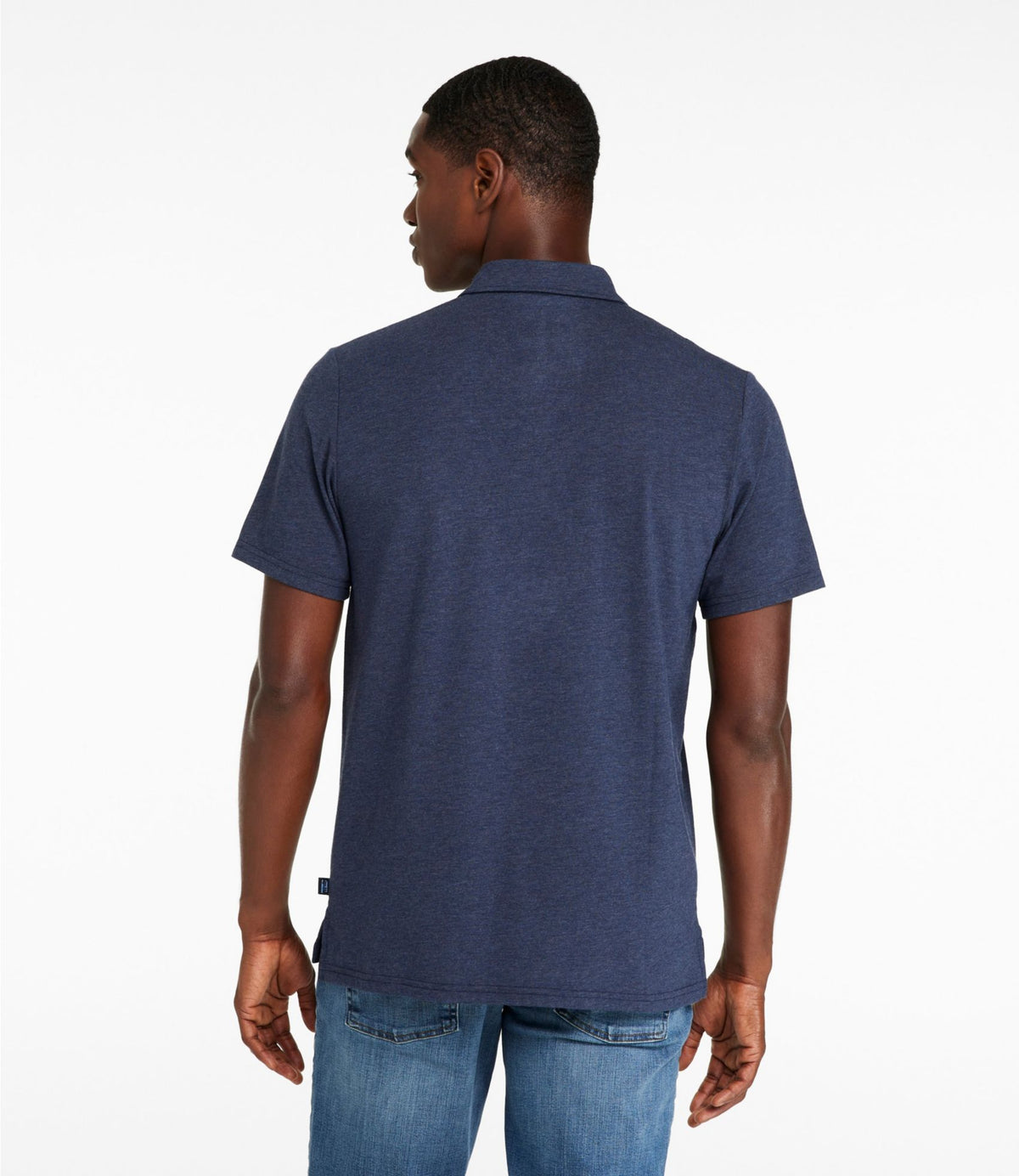 L.L.Bean Men's Comfort Stretch Performance® Pima Polo, Short-Sleeve Pale Lavender Heather