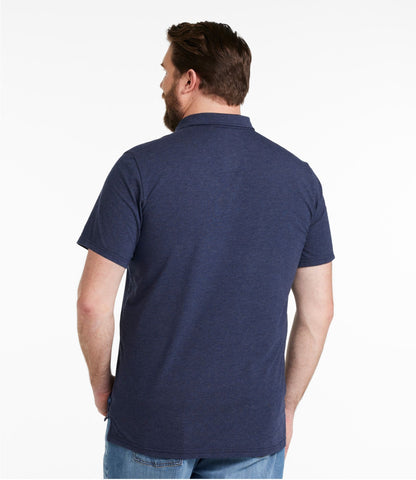 L.L.Bean Men's Comfort Stretch Performance® Pima Polo, Short-Sleeve Pale Lavender Heather