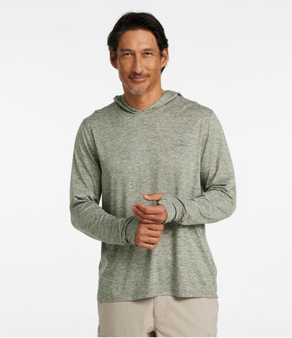 L.L.Bean Men's Insect Shield Pro Knit Hoodie Deep Olive Heather