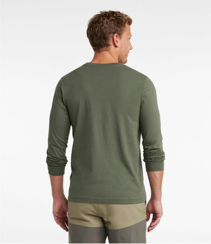 L.L.Bean Men's MIF&W Tee, Long-Sleeve White-Tailed Deer Military Green