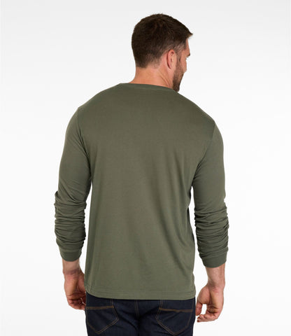 L.L.Bean Men's MIF&W Tee, Long-Sleeve White-Tailed Deer Military Green