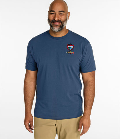 L.L.Bean Men's MIF&W Tee, Short-Sleeve Brook Trout Indigo