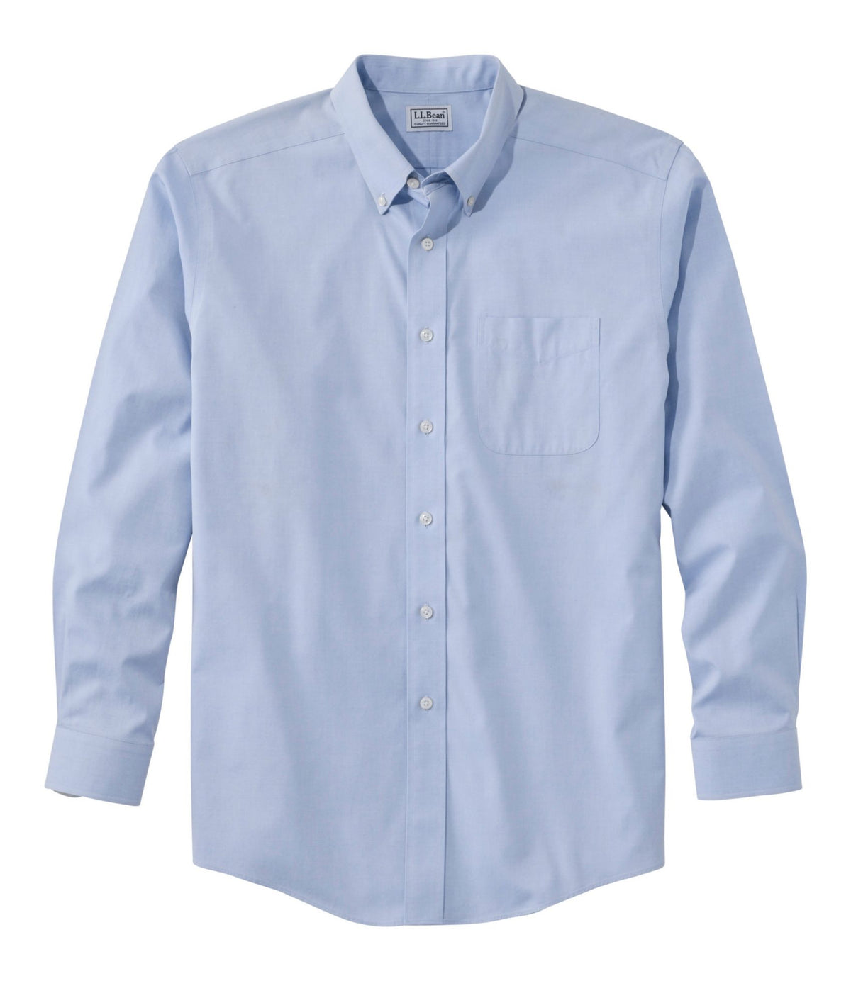 L.L.Bean Men's Wrinkle-Free Pinpoint Oxford Cloth Shirt, Traditional Fit Blue