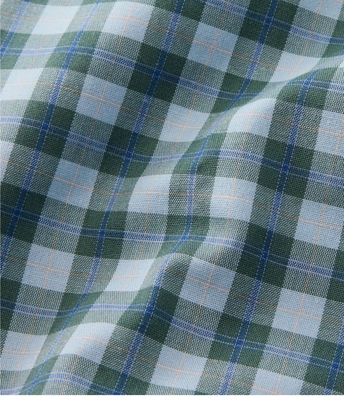 L.L.Bean Men's Wrinkle-Free Kennebunk Sport Shirt, Slightly Fitted Check Blue Tide
