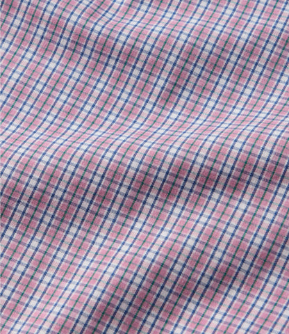 L.L.Bean Men's Comfort Stretch Performance® Shirt, Long-Sleeve, Slightly Fitted Untucked Fit, Plaid Blue Tide