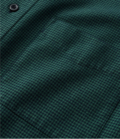 L.L.Bean Men's Wicked Good Flannel Shirt, Slightly Fitted, Houndstooth Bordeaux
