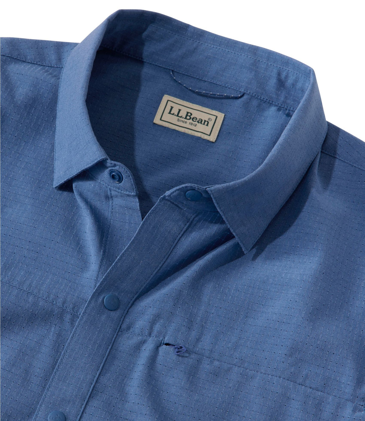 L.L.Bean Men's Ultralight Trail Shirt, Short-Sleeve Carbon Navy