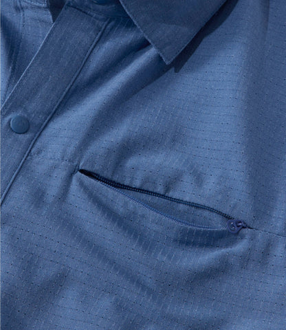 L.L.Bean Men's Ultralight Trail Shirt, Short-Sleeve Carbon Navy