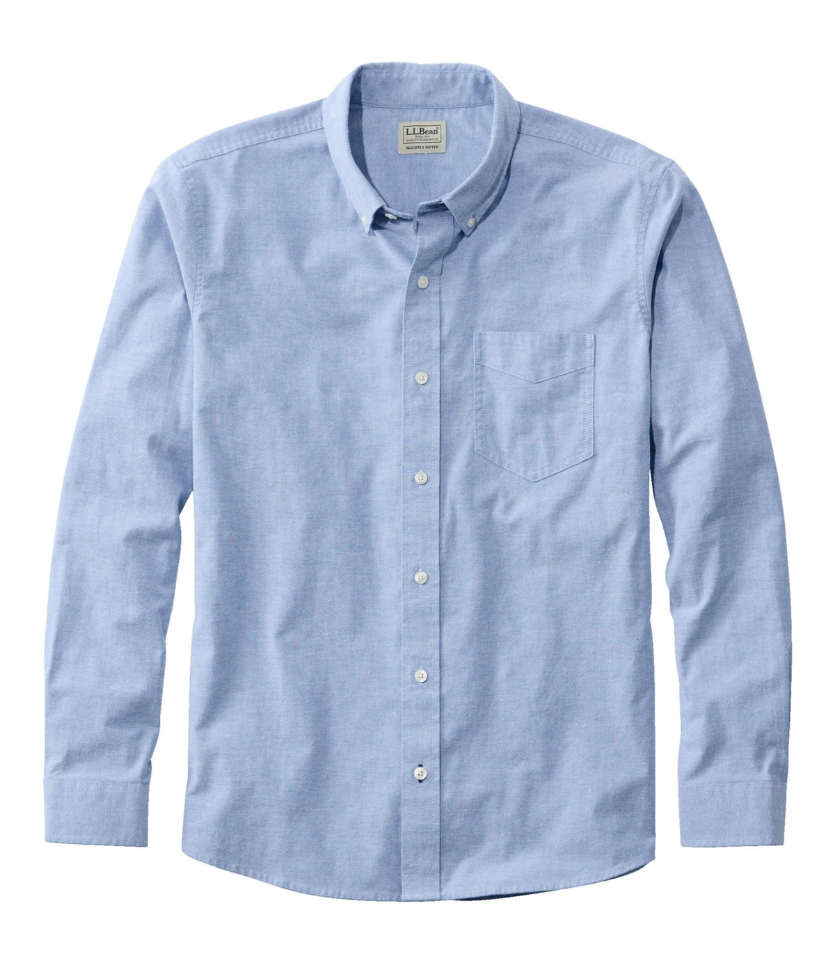 L.L.Bean Men's Comfort Stretch® Oxford Shirt, Slightly Fitted Untucked Fit