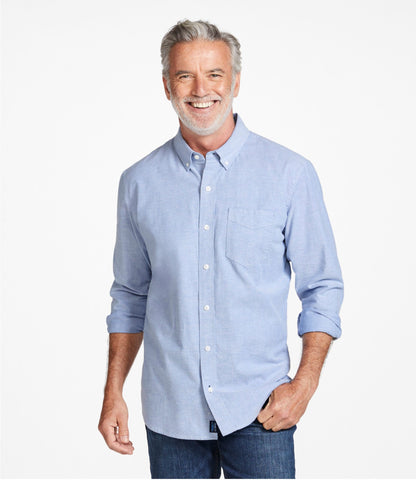 L.L.Bean Men's Comfort Stretch® Oxford Shirt, Traditional Untucked Fit