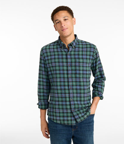 L.L.Bean Men's Sunwashed Twill Shirt, Slightly Fitted Untucked Fit