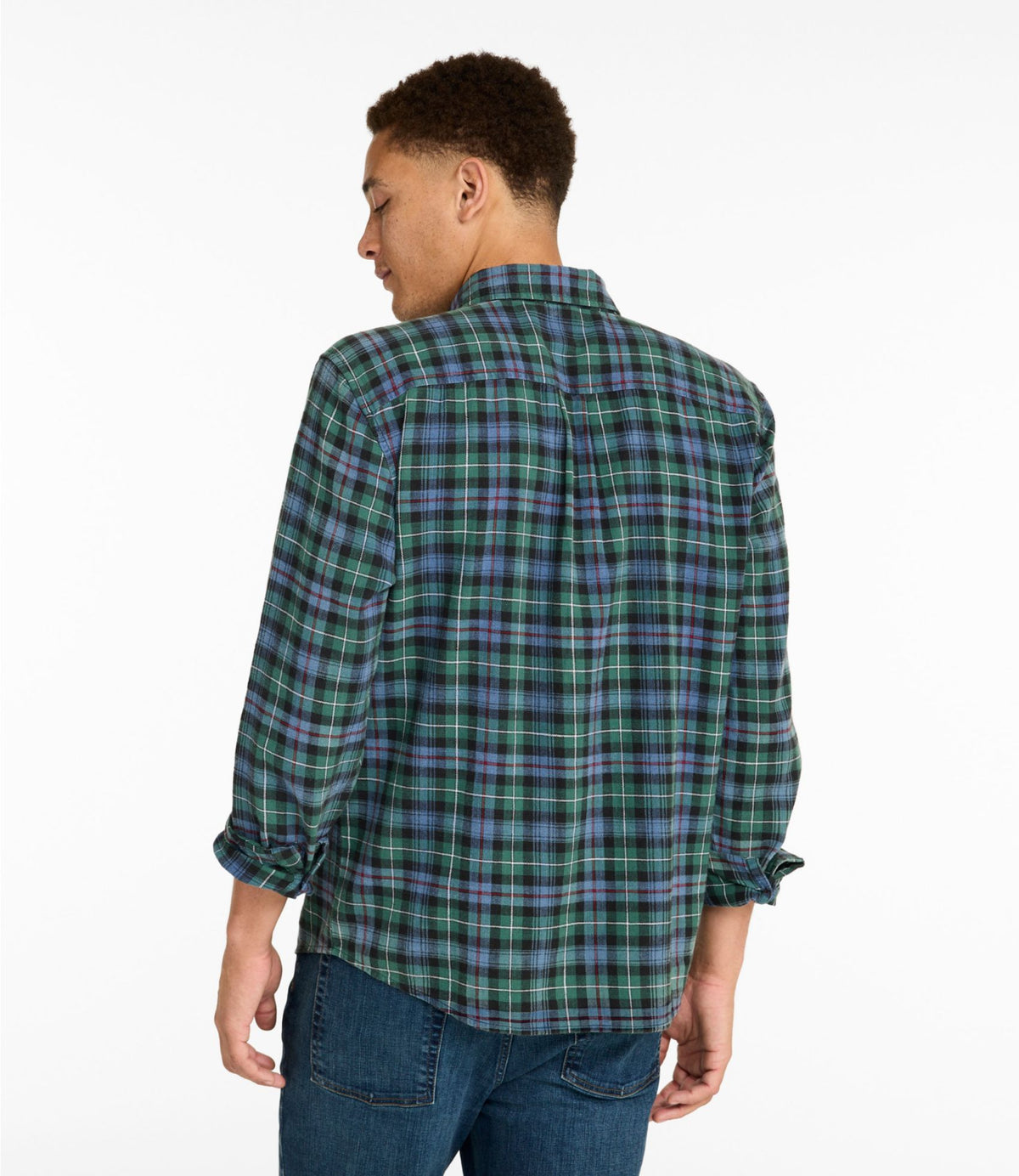 L.L.Bean Men's Sunwashed Twill Shirt, Slightly Fitted Untucked Fit