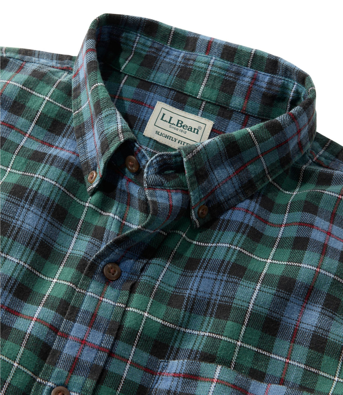 L.L.Bean Men's Sunwashed Twill Shirt, Slightly Fitted Untucked Fit