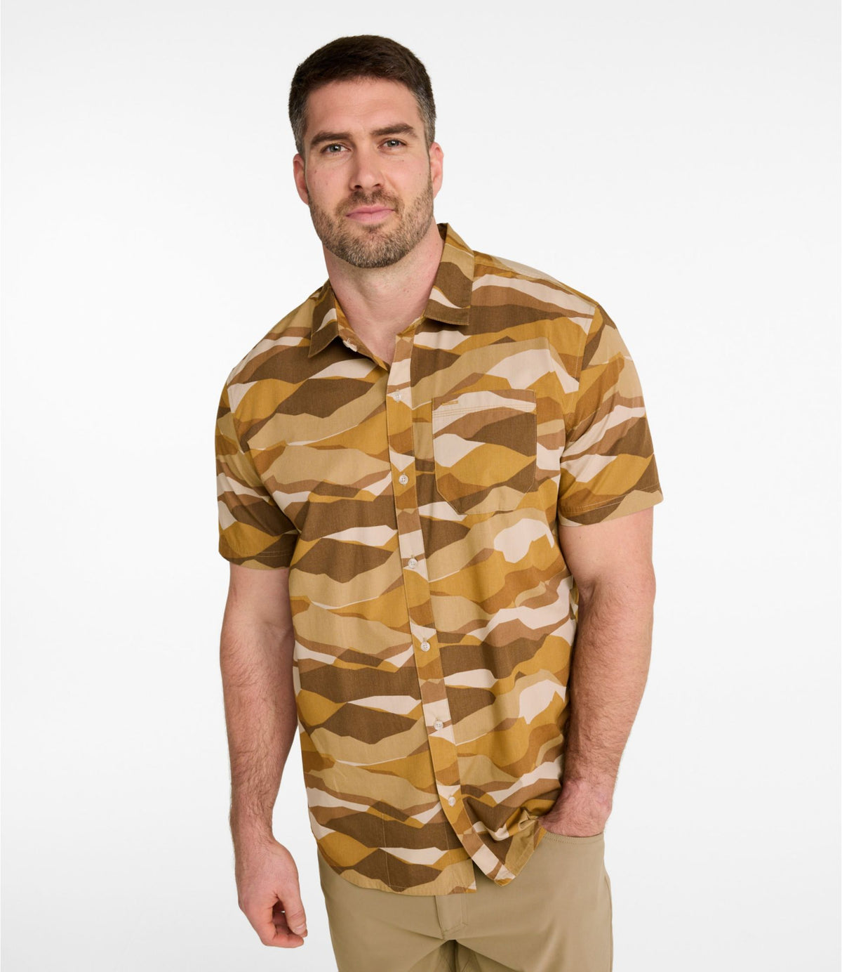 L.L.Bean Men's All-Adventure Shirt Sailcloth Topo