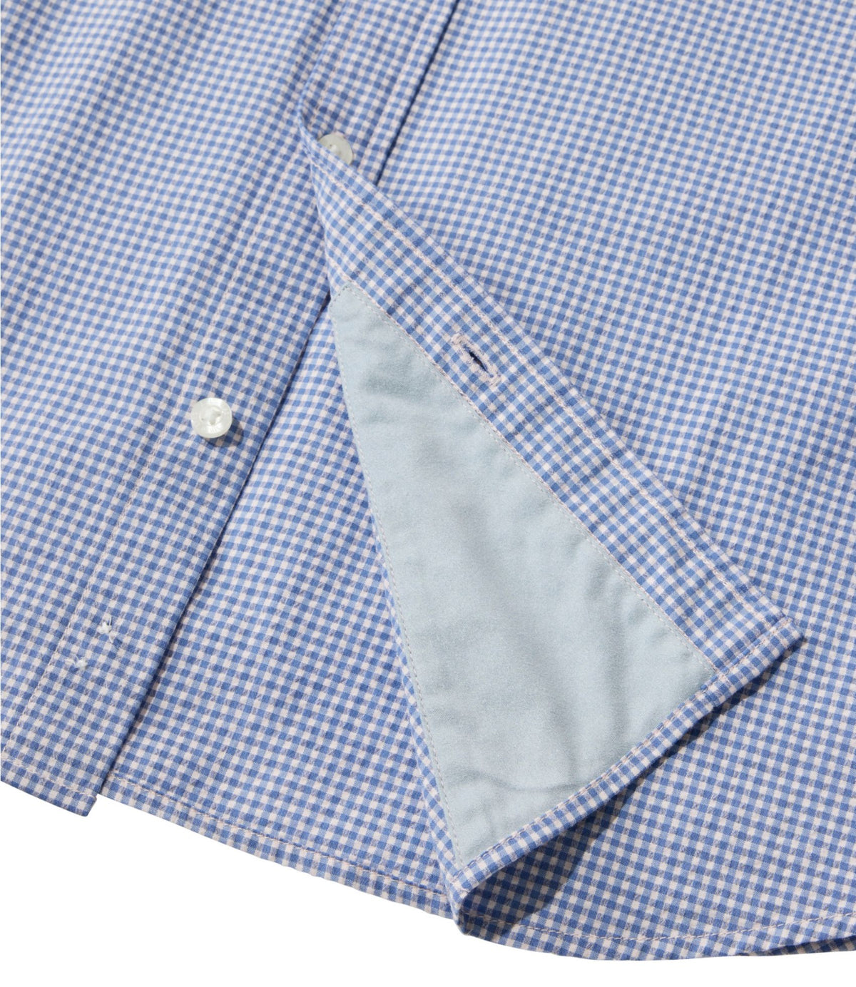 L.L.Bean Men's Comfort Stretch Performance® Seersucker Shirt, Long-Sleeve, Slightly Fitted Untucked Fit, Plaid Pale Rose