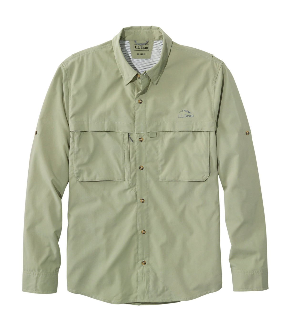 L.L.Bean Men's Tropicwear Shirt, Long-Sleeve Dusty Sage