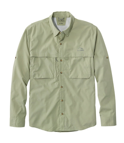 L.L.Bean Men's Tropicwear Shirt, Long-Sleeve Dusty Sage
