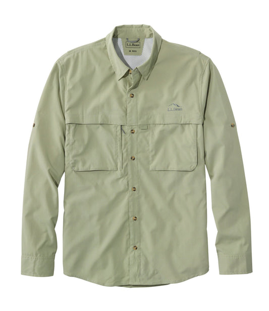 L.L.Bean Men's Tropicwear Shirt, Long-Sleeve Dusty Sage
