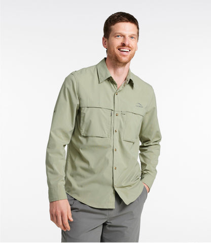 L.L.Bean Men's Tropicwear Shirt, Long-Sleeve Dusty Sage