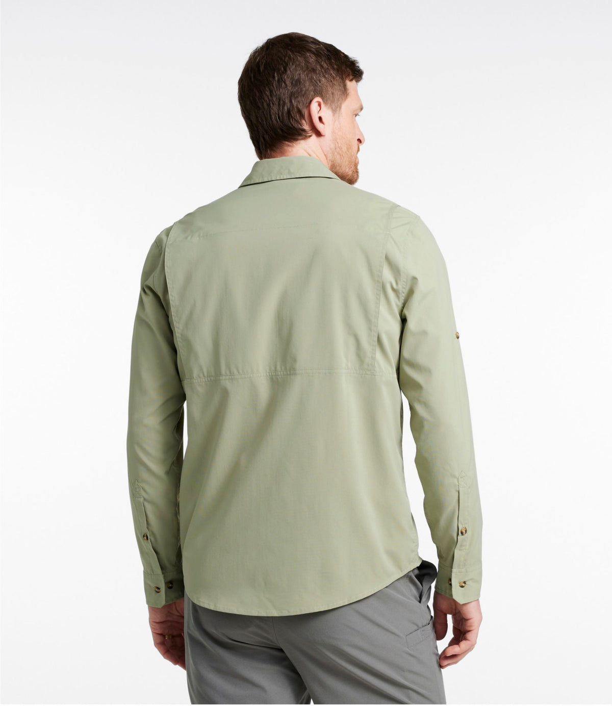 L.L.Bean Men's Tropicwear Shirt, Long-Sleeve Dusty Sage