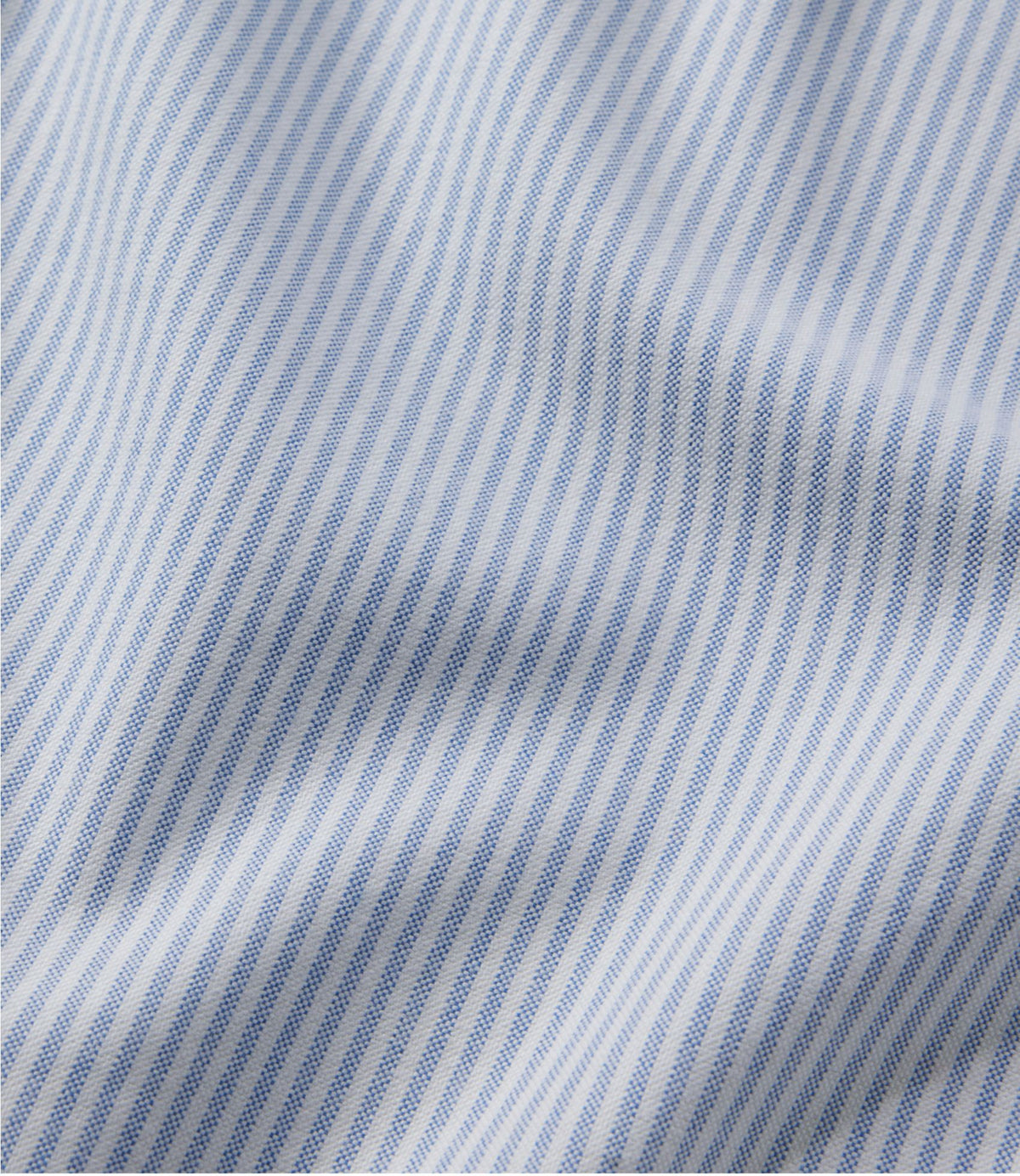 L.L.Bean Men's Wrinkle-Free Classic Oxford Cloth Shirt, Traditional Fit University Stripe French Blue