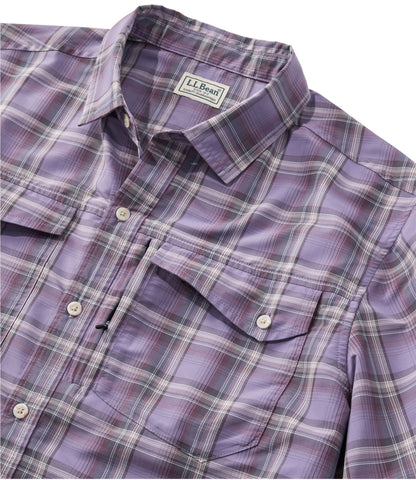 L.L.Bean Men's SunSmart® Cool Weave Shirt Short-Sleeve Evergreen/Iron