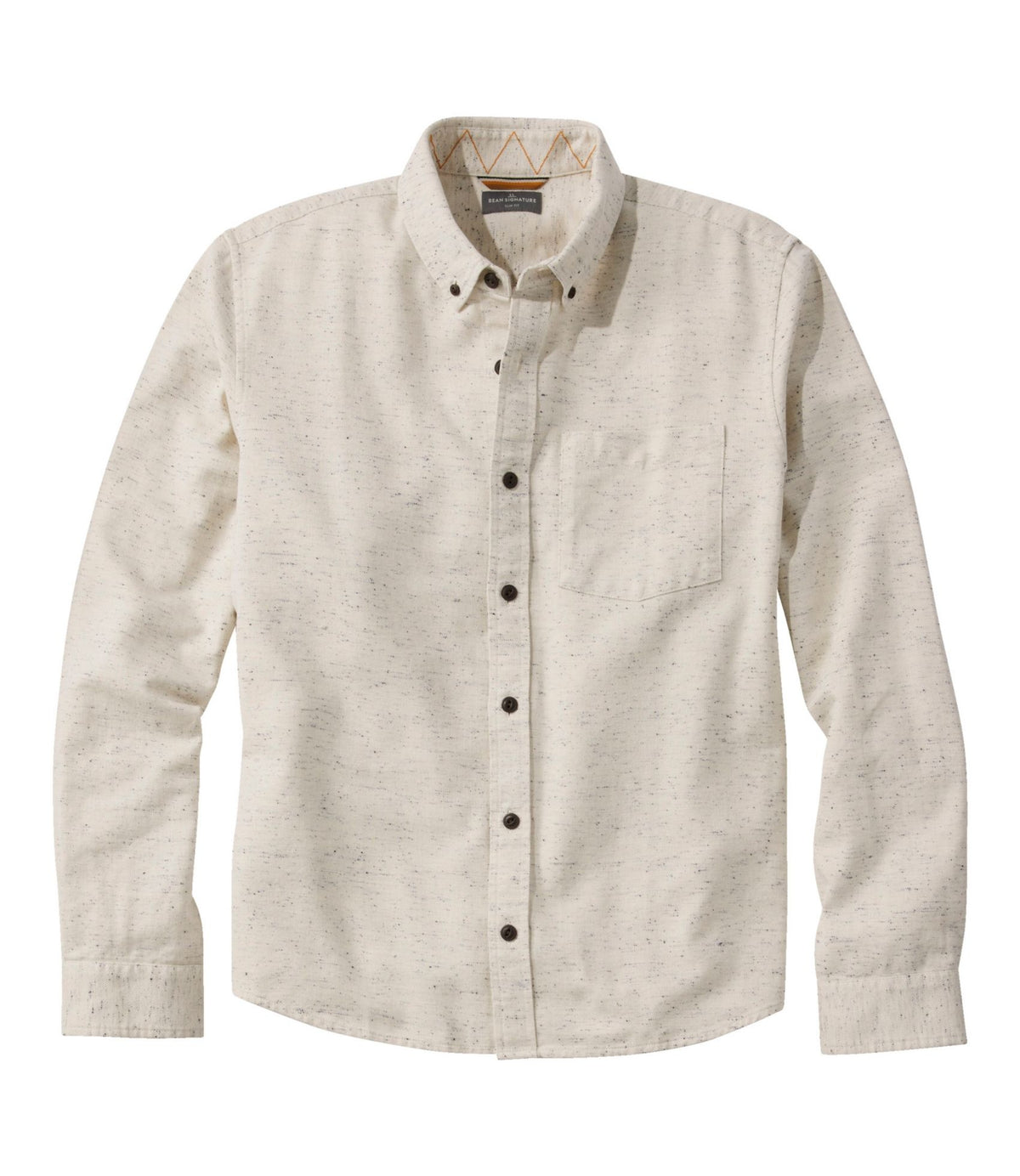 L.L.Bean Men's Signature Donegal Woven Shirt, Long-Sleeve Cream