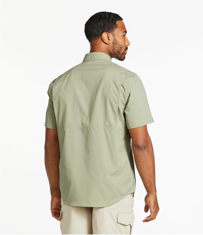 L.L.Bean Men's Tropicwear Shirt, Short-Sleeve Soft Blue