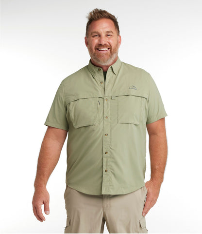 L.L.Bean Men's Tropicwear Shirt, Short-Sleeve Soft Blue