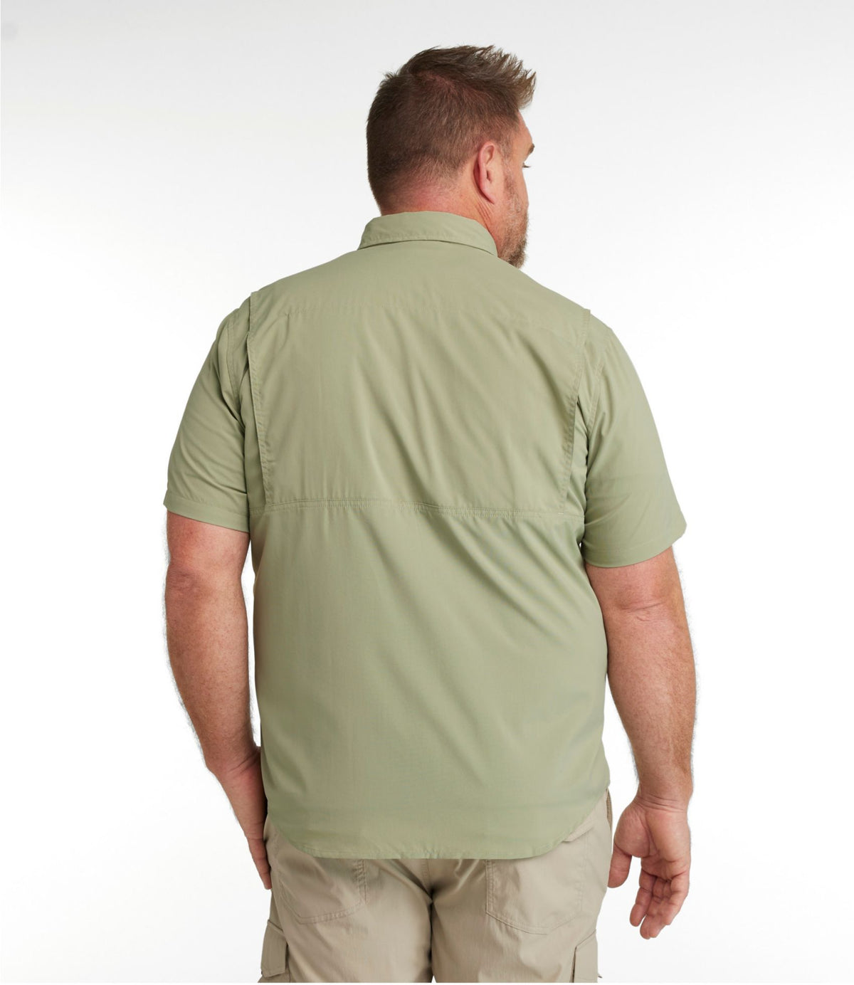 L.L.Bean Men's Tropicwear Shirt, Short-Sleeve Soft Blue