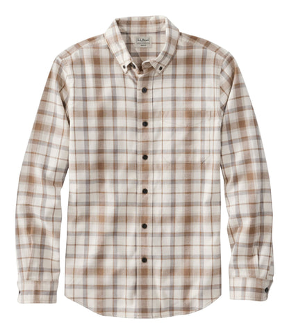 L.L.Bean Men's Scotch Plaid Flannel Shirt, Slim Fit Bean of Freeport Natural
