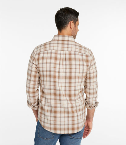 L.L.Bean Men's Scotch Plaid Flannel Shirt, Slim Fit Bean of Freeport Natural