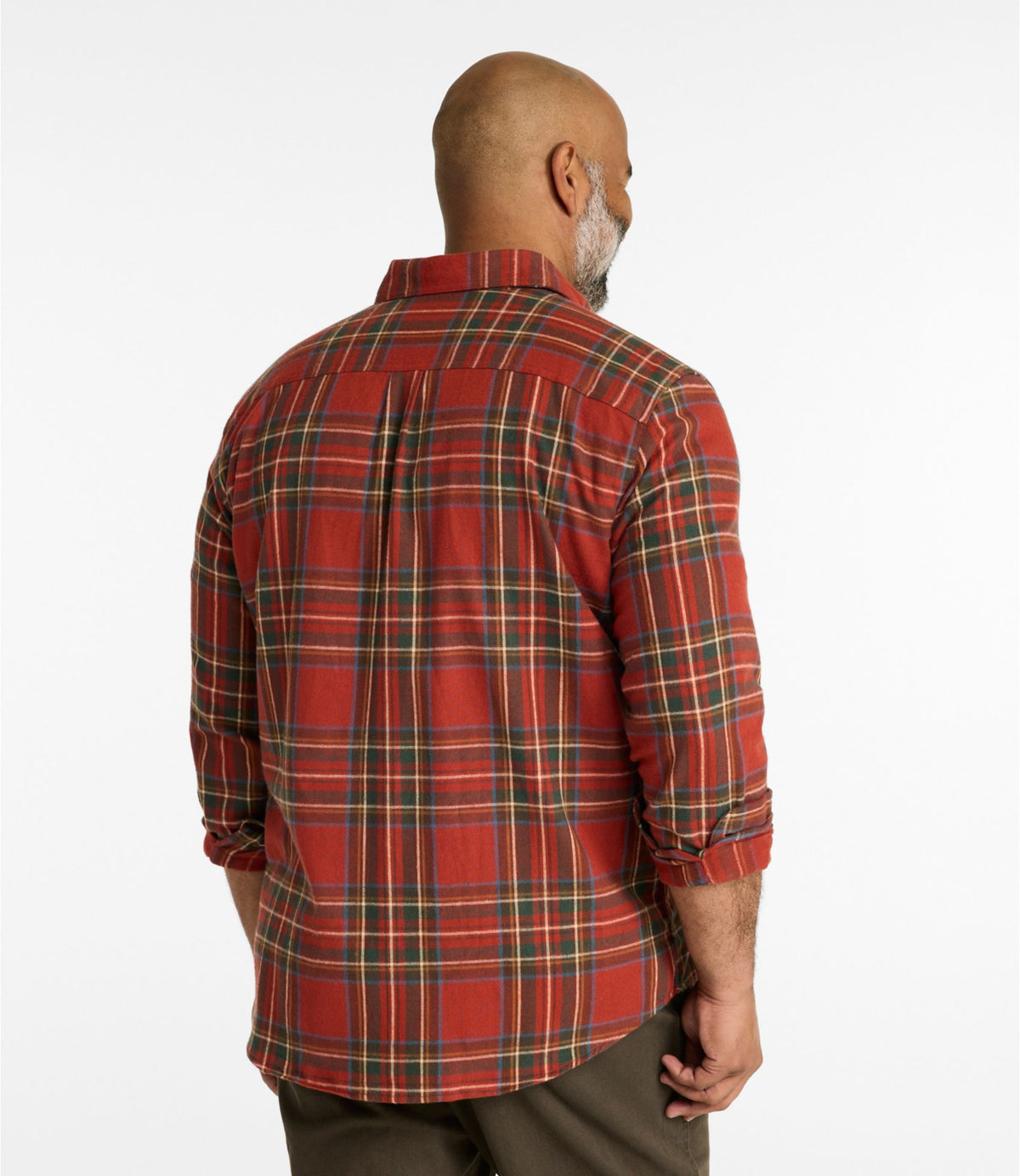 L.L.Bean Men's Scotch Plaid Flannel Shirt, Slim Fit Bean of Freeport Natural