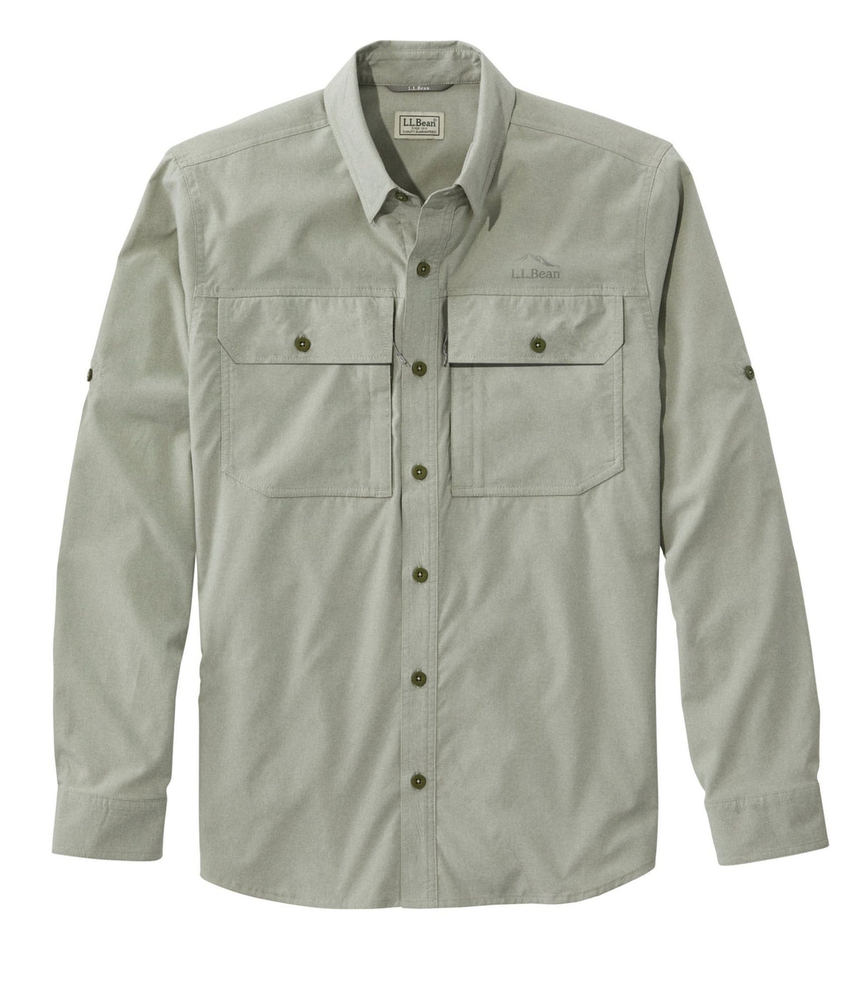L.L.Bean Men's No Fly Zone Shirt, Long-Sleeve Deep Olive