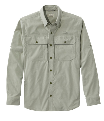 L.L.Bean Men's No Fly Zone Shirt, Long-Sleeve Deep Olive