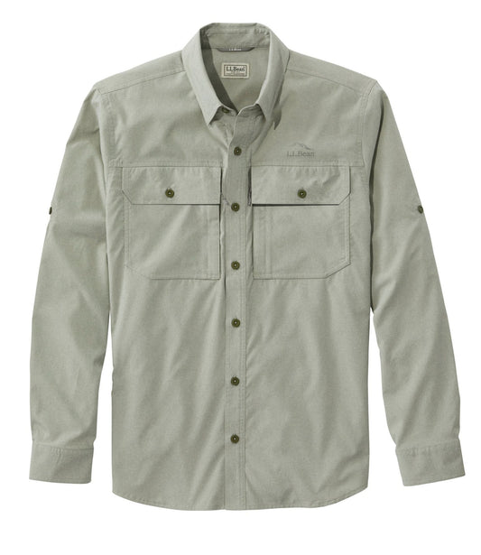 L.L.Bean Men's No Fly Zone Shirt, Long-Sleeve Deep Olive