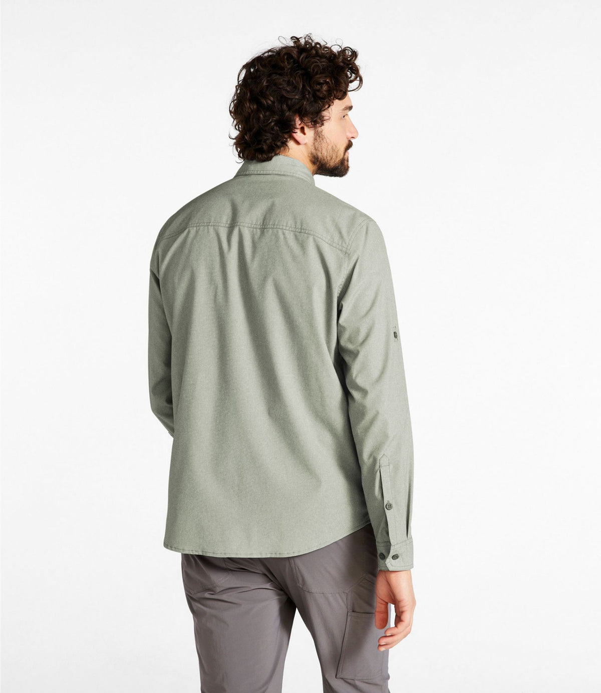 L.L.Bean Men's No Fly Zone Shirt, Long-Sleeve Deep Olive