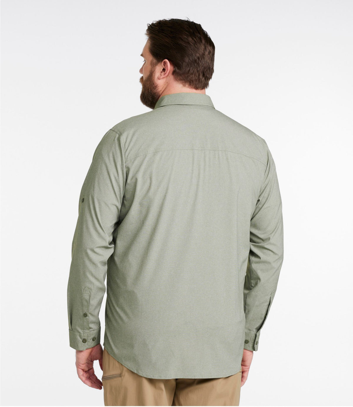 L.L.Bean Men's No Fly Zone Shirt, Long-Sleeve Deep Olive
