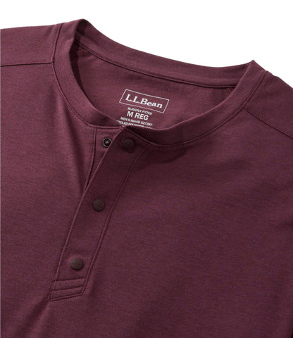 L.L.Bean Men's Multisport Lifestyle Henley, Long-Sleeve Dark Bronze Heather